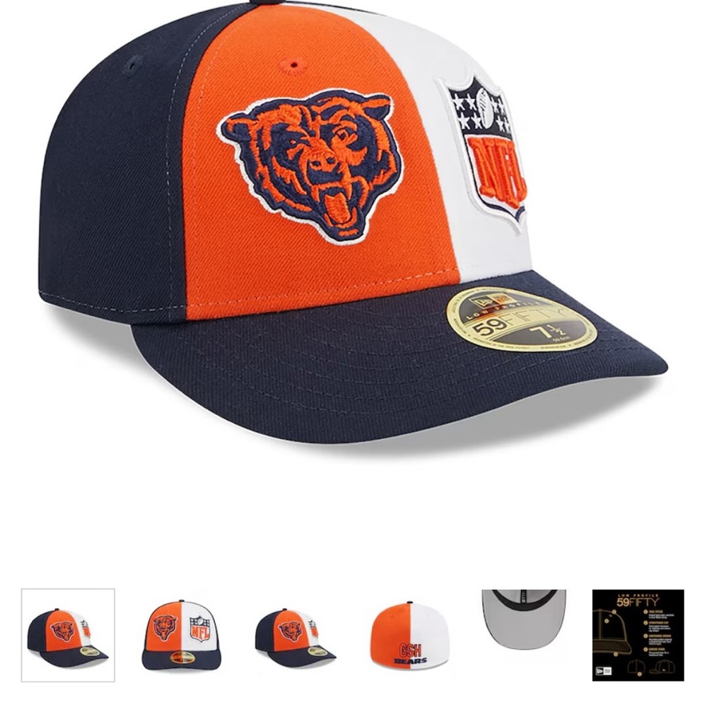 NFL Bears Cap in Orange, Navy, and White